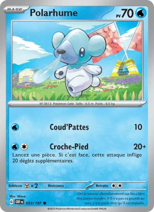 Carte Pokémon Polarhume 053/197 Commune Flammes Obsidiennes