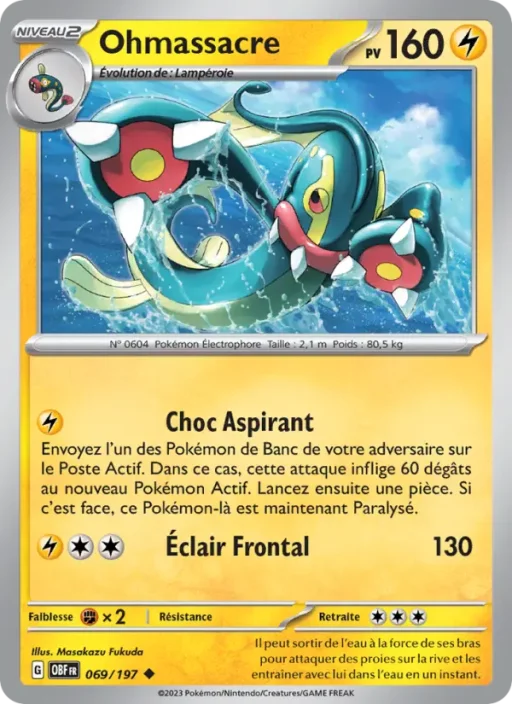 Carte Pokémon Ohmassacre 069/197 Peu Commune Flammes Obsidiennes
