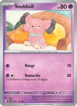 Carte Pokemon Snubbull #087