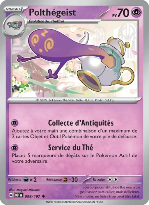 Carte Pokémon Polthégeist 098/197 Peu Commune Flammes Obsidiennes