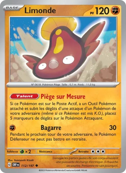 Carte Pokémon Limonde 112/197 Peu Commune Flammes Obsidiennes