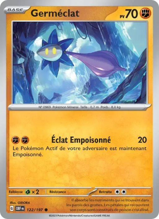 Carte Pokémon Germéclat 122/197 Commune Flammes Obsidiennes