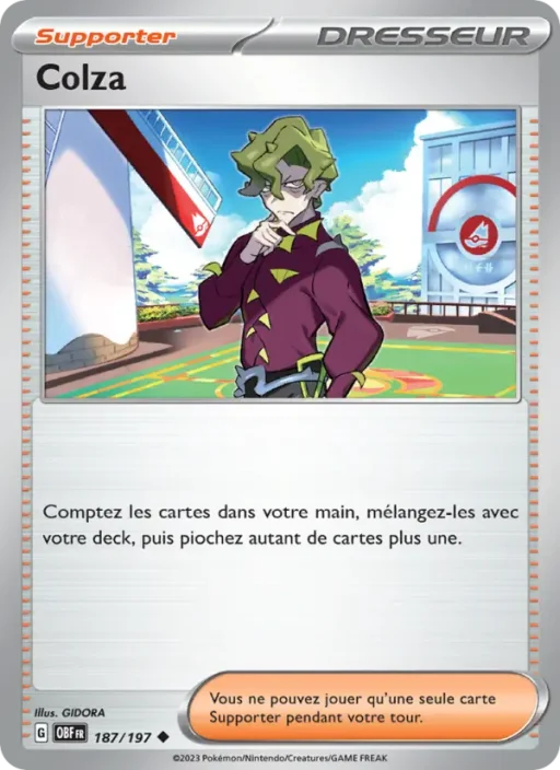 Carte Pokémon Colza 187/197 Peu Commune Flammes Obsidiennes
