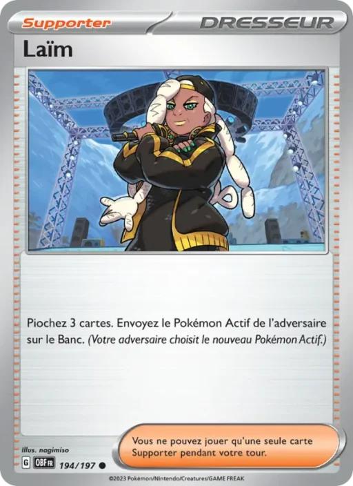 Carte Pokémon Laïm 194/197 Commune Flammes Obsidiennes
