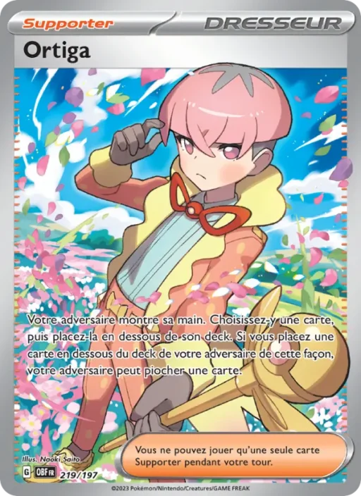 Carte Pokémon Ortiga 219/197 Ultra Rare Flammes Obsidiennes