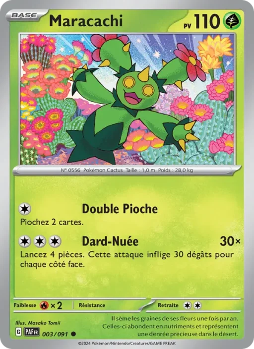 Carte Pokémon Maracachi 003/091 Commune Destinées de Paldea