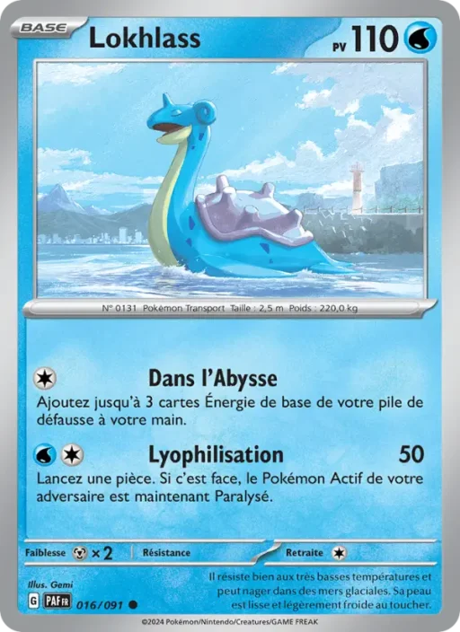 Carte Pokémon Lokhlass 016/091 Commune Destinées de Paldea