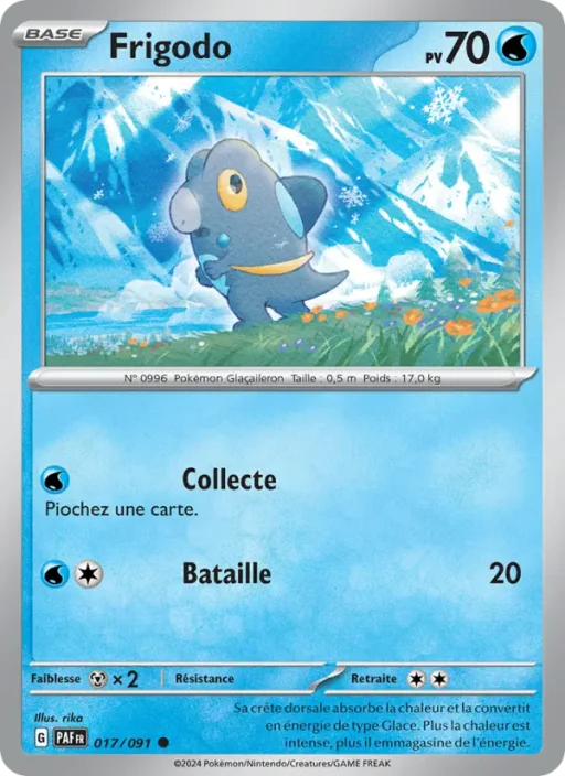Carte Pokémon Frigodo 017/091 Commune Destinées de Paldea