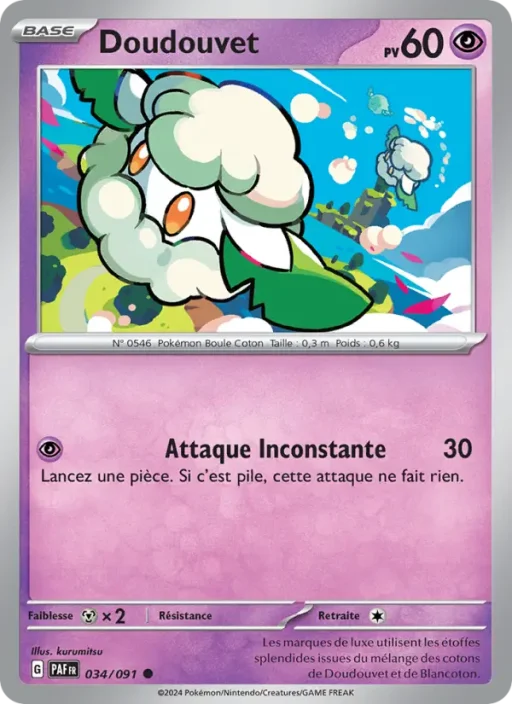 Carte Pokémon Doudouvet 034/091 Commune Destinées de Paldea