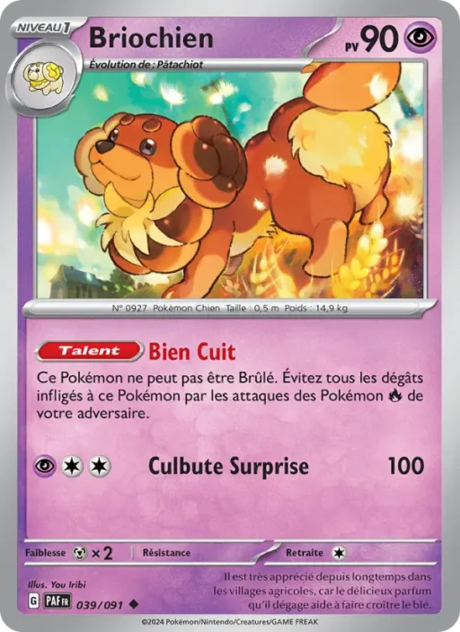 Carte Pokémon Briochien 039/091 Peu Commune Destinées de Paldea