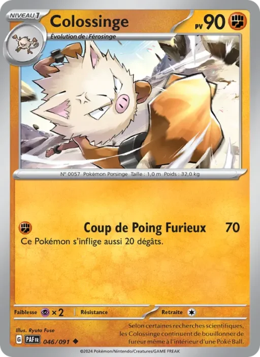 Carte Pokémon Colossinge 046/091 Peu Commune Destinées de Paldea