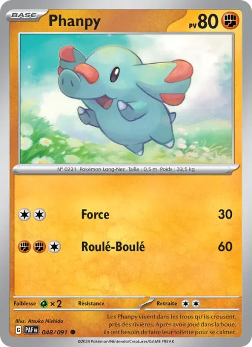 Carte Pokémon Phanpy 048/091 Commune Destinées de Paldea