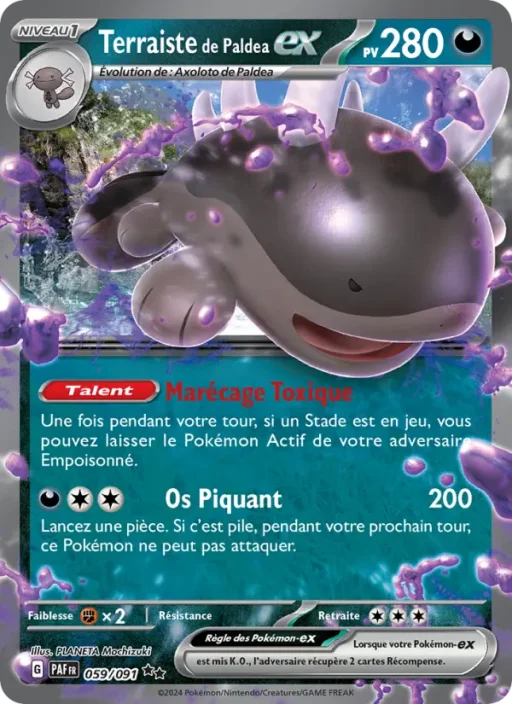 Carte Pokémon Terraiste de Paldea-ex 059/091 Double rare Destinées de Paldea