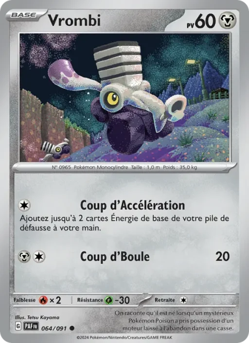 Carte Pokémon Vrombi 064/091 Commune Destinées de Paldea