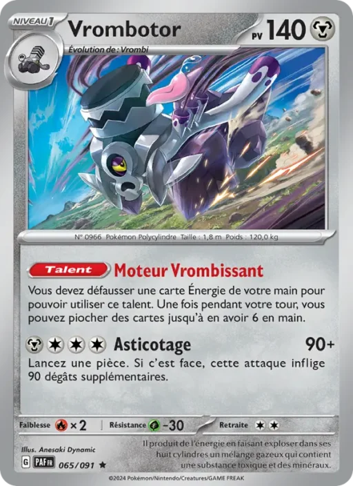 Carte Pokémon Vrombotor 065/091 Rare Destinées de Paldea