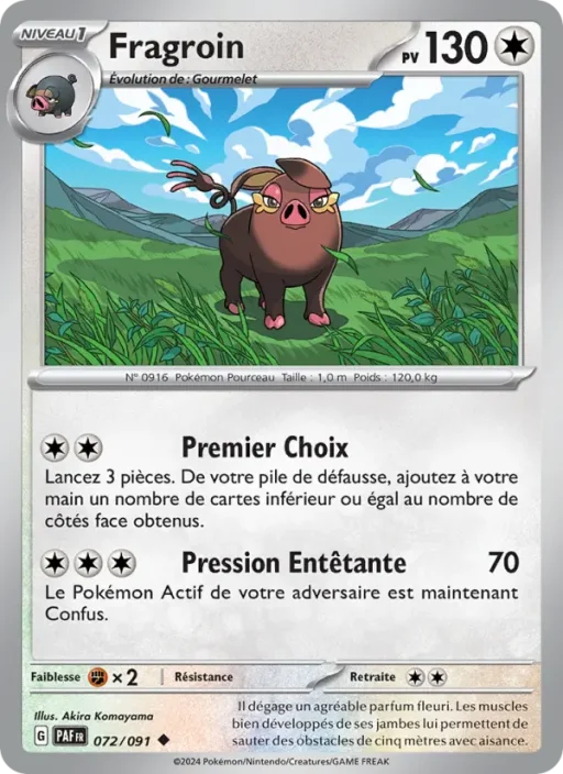 Carte Pokémon Fragroin 072/091 Peu Commune Destinées de Paldea