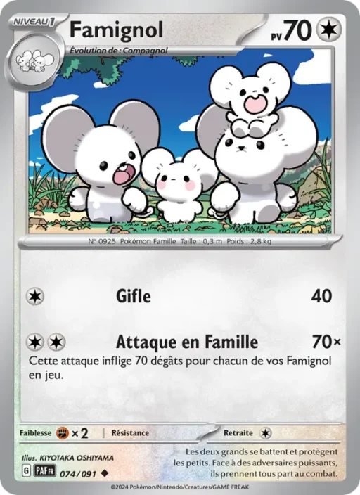 Carte Pokémon Famignol 074/091 Peu Commune Destinées de Paldea