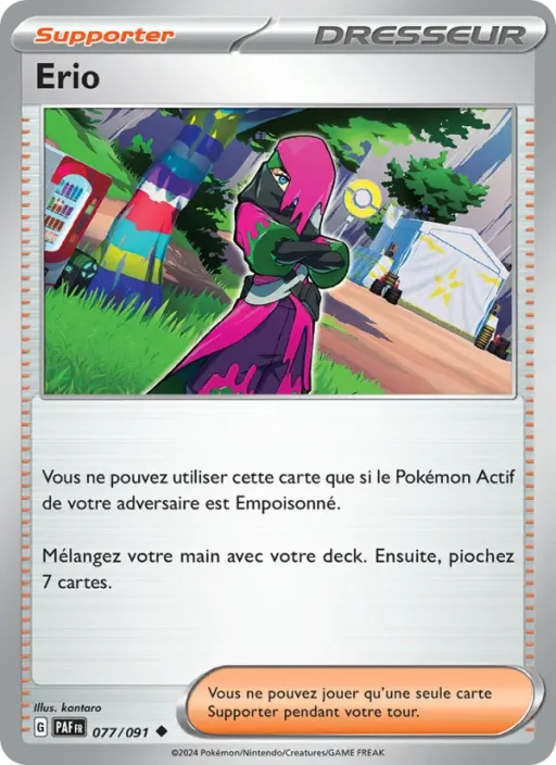Carte Pokémon Erio 077/091 Peu Commune Destinées de Paldea