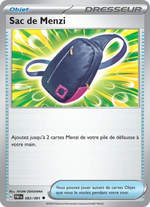 Carte Pokémon Sac de Menzi 083/091 Peu Commune Destinées de Paldea