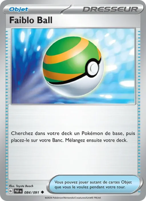 Carte Pokémon Faiblo Ball 084/091 Peu Commune Destinées de Paldea
