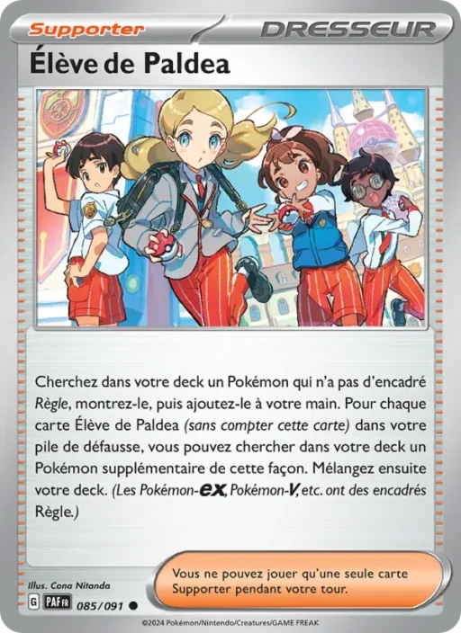 Carte Pokémon Élève de Paldea 085/091 Commune Destinées de Paldea