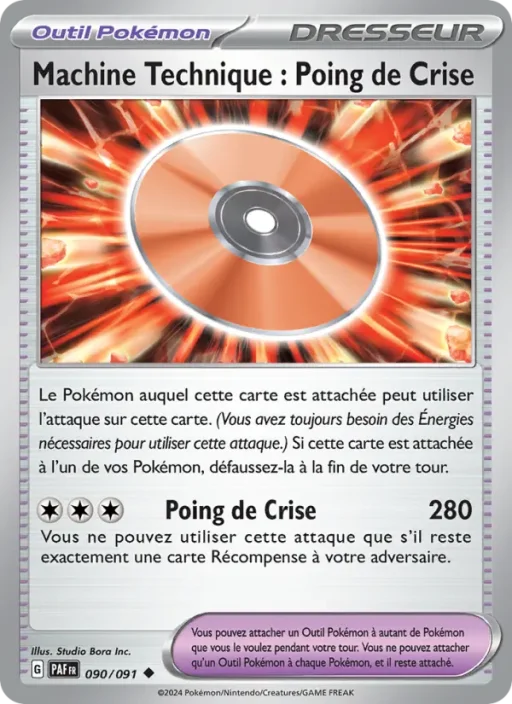 Carte Pokémon Capsule Technique : Poing de Crise 090/091 Peu Commune Destinées de Paldea
