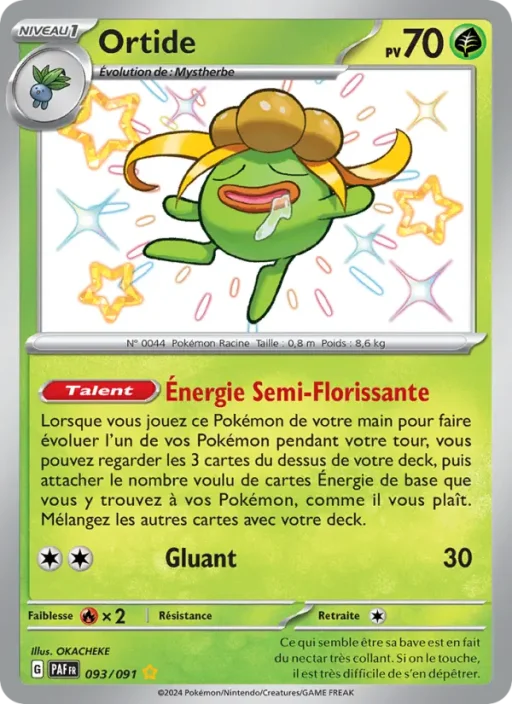 Carte Pokémon Ortide 093/091 Shiny rare Destinées de Paldea