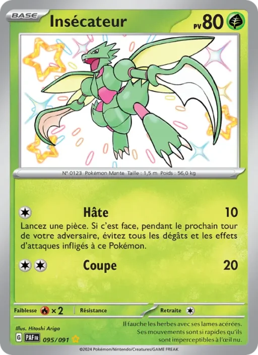 Carte Pokémon Insécateur 095/091 Shiny rare Destinées de Paldea