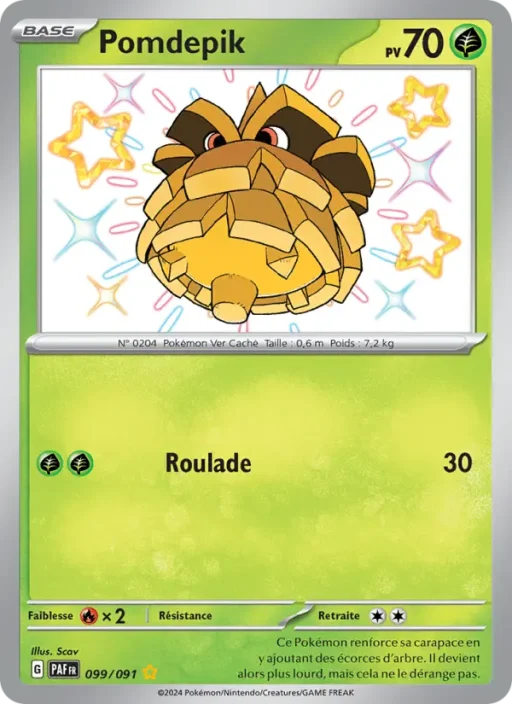 Carte Pokémon Pomdepik 099/091 Shiny rare Destinées de Paldea