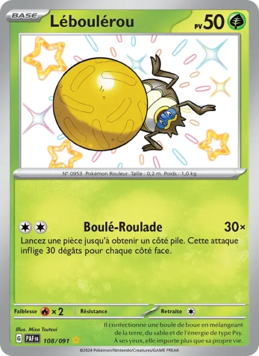 Carte Pokémon Léboulérou 108/091 Shiny rare Destinées de Paldea
