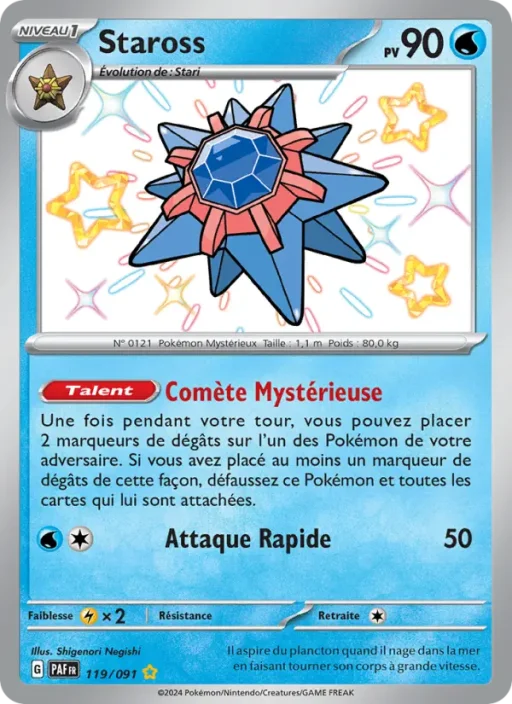 Carte Pokémon Staross 119/091 Shiny rare Destinées de Paldea