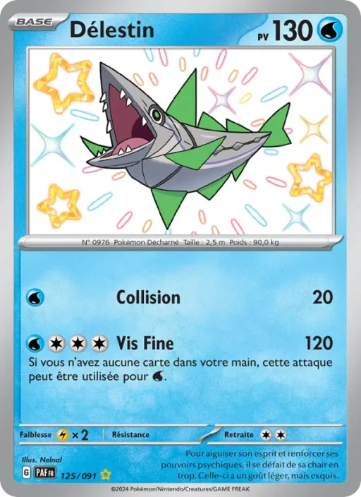 Carte Pokémon Délestin 125/091 Shiny rare Destinées de Paldea