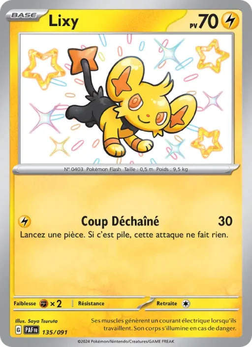 Carte Pokémon Lixy 135/091 Shiny rare Destinées de Paldea