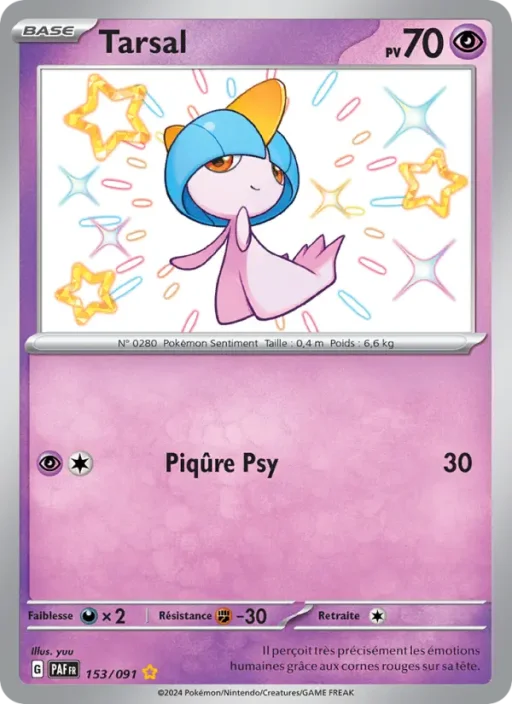 Carte Pokémon Tarsal 153/091 Shiny rare Destinées de Paldea
