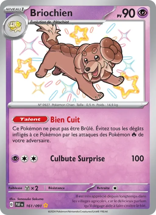 Carte Pokémon Briochien 161/091 Shiny rare Destinées de Paldea