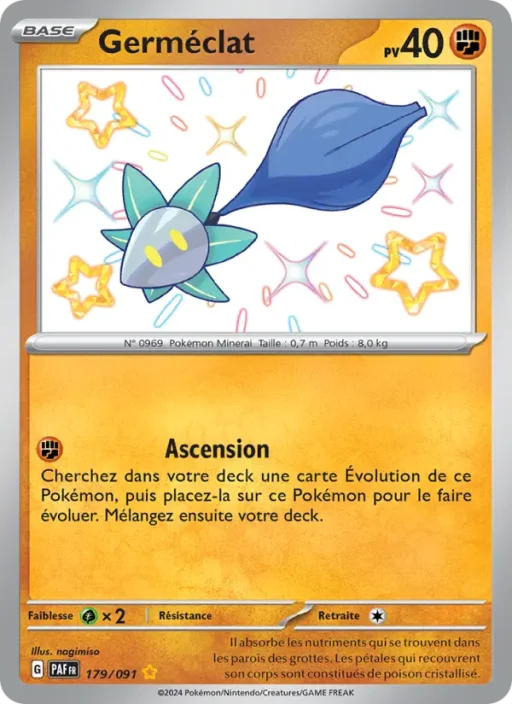 Carte Pokémon Germéclat 179/091 Shiny rare Destinées de Paldea