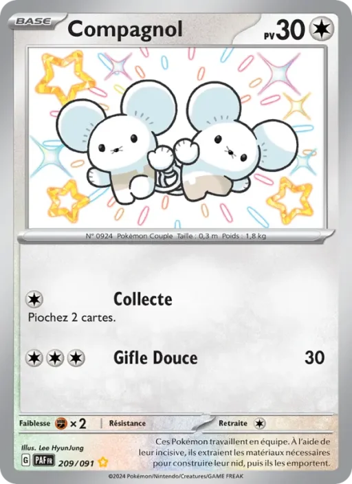 Carte Pokémon Compagnol 209/091 Shiny rare Destinées de Paldea