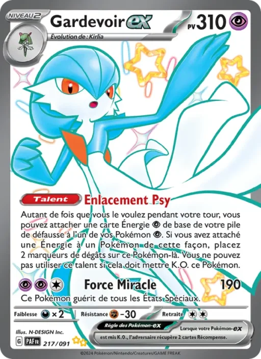 Carte Pokémon Gardevoir-ex 217/091 Chromatique ultra rare Destinées de Paldea