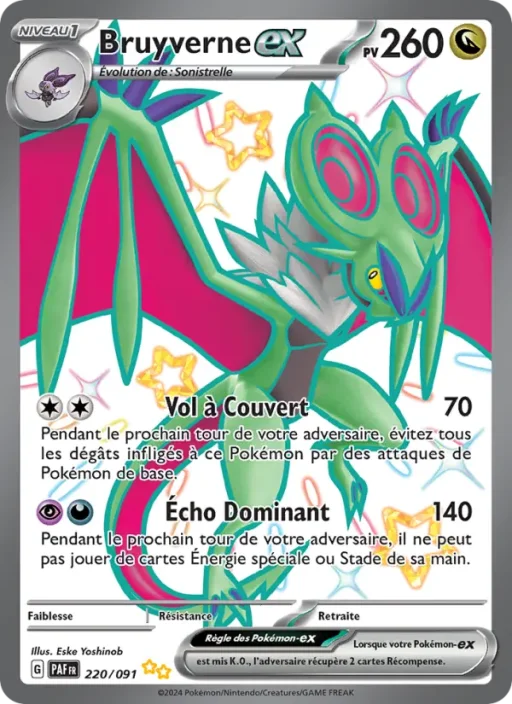 Carte Pokémon Bruyverne-ex 220/091 Chromatique ultra rare Destinées de Paldea