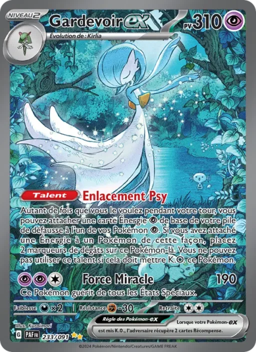Carte Pokémon Gardevoir-ex 233/091 Illustration spéciale rare Destinées de Paldea