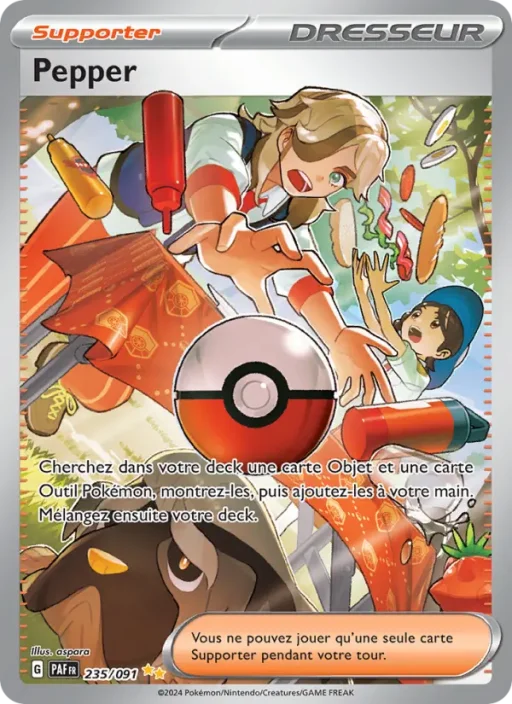 Carte Pokémon Pepper 235/091 Illustration spéciale rare Destinées de Paldea