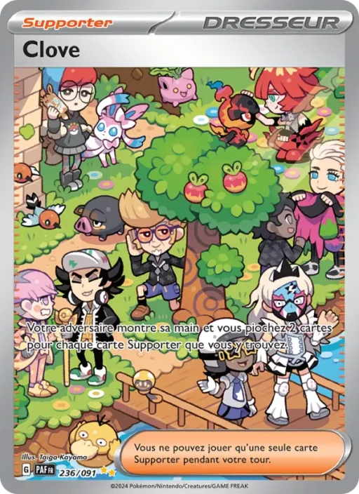 Carte Pokémon Clove 236/091 Illustration spéciale rare Destinées de Paldea