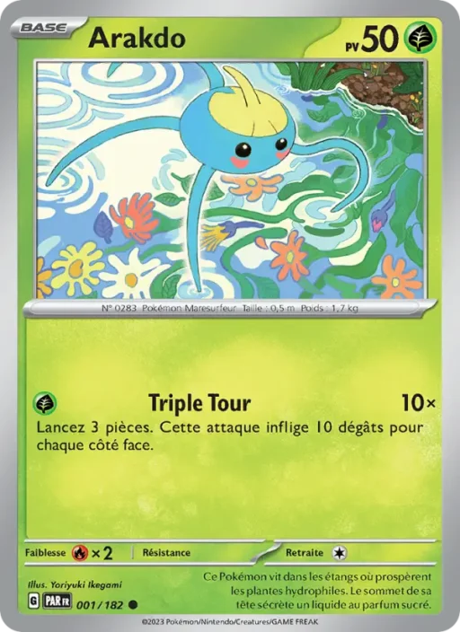 Carte Pokémon Arakdo 001/182 Commune Faille Paradoxe
