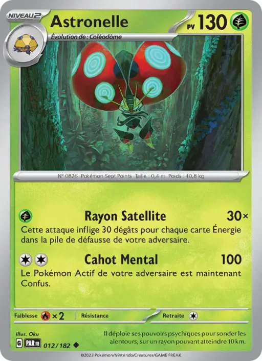 Carte Pokémon Astronelle 012/182 Peu Commune Faille Paradoxe