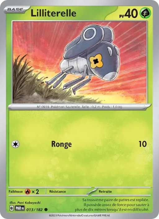 Carte Pokémon Lilliterelle 013/182 Commune Faille Paradoxe