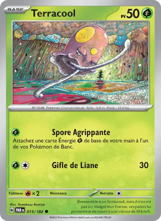 Carte Pokémon Terracool 015/182 Commune Faille Paradoxe