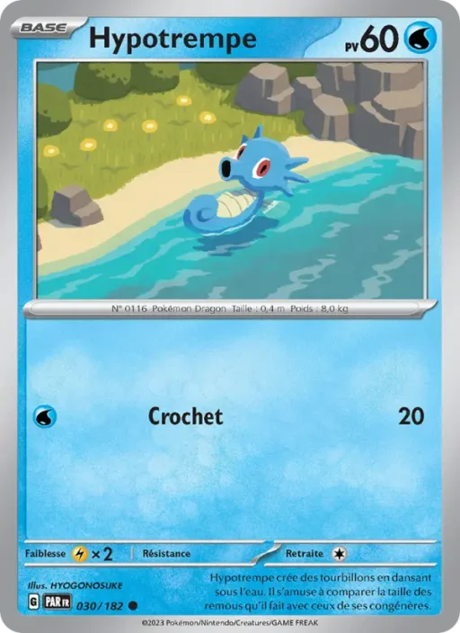 Carte Pokémon Hypotrempe 030/182 Commune Faille Paradoxe