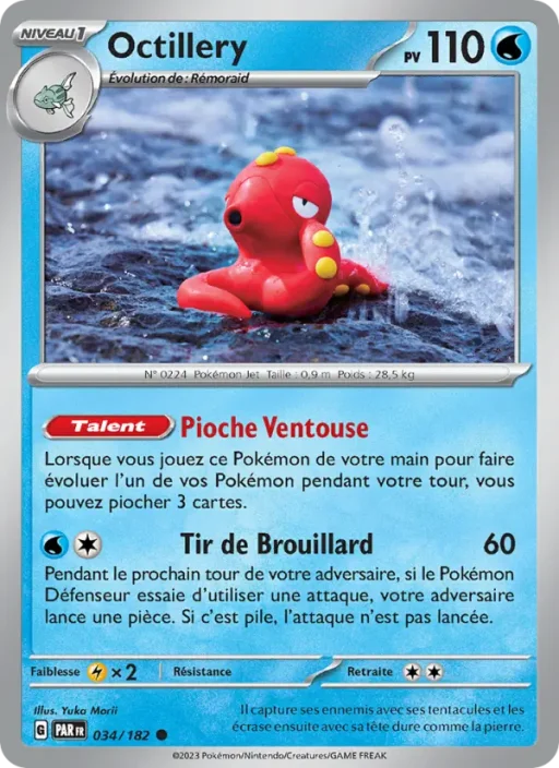 Carte Pokémon Octillery 034/182 Commune Faille Paradoxe