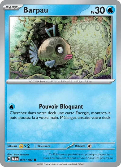 Carte Pokémon Barpau 035/182 Commune Faille Paradoxe