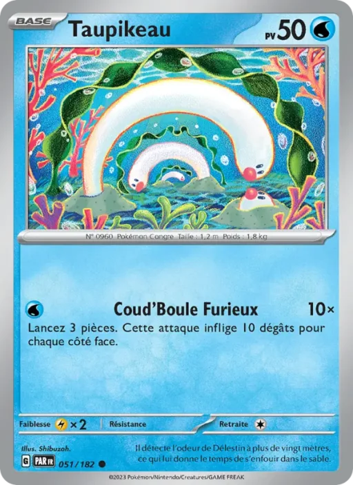 Carte Pokémon Taupikeau 051/182 Commune Faille Paradoxe